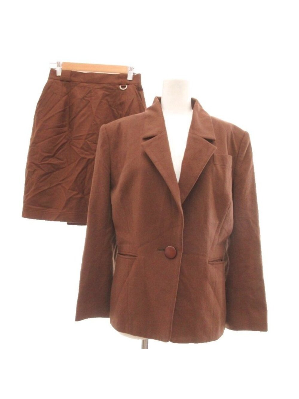 Dior Vintage Set Suit Tailored Jacket 9 Fully Lined Skirt Midi Length Tight M